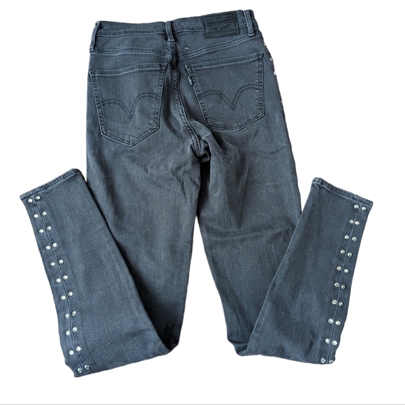 NWOT...LEVIS..MILE HIGH SUPER SKINNY STUDDED WOMEN'S JEANS... Size 26 - Picture 5 of 11